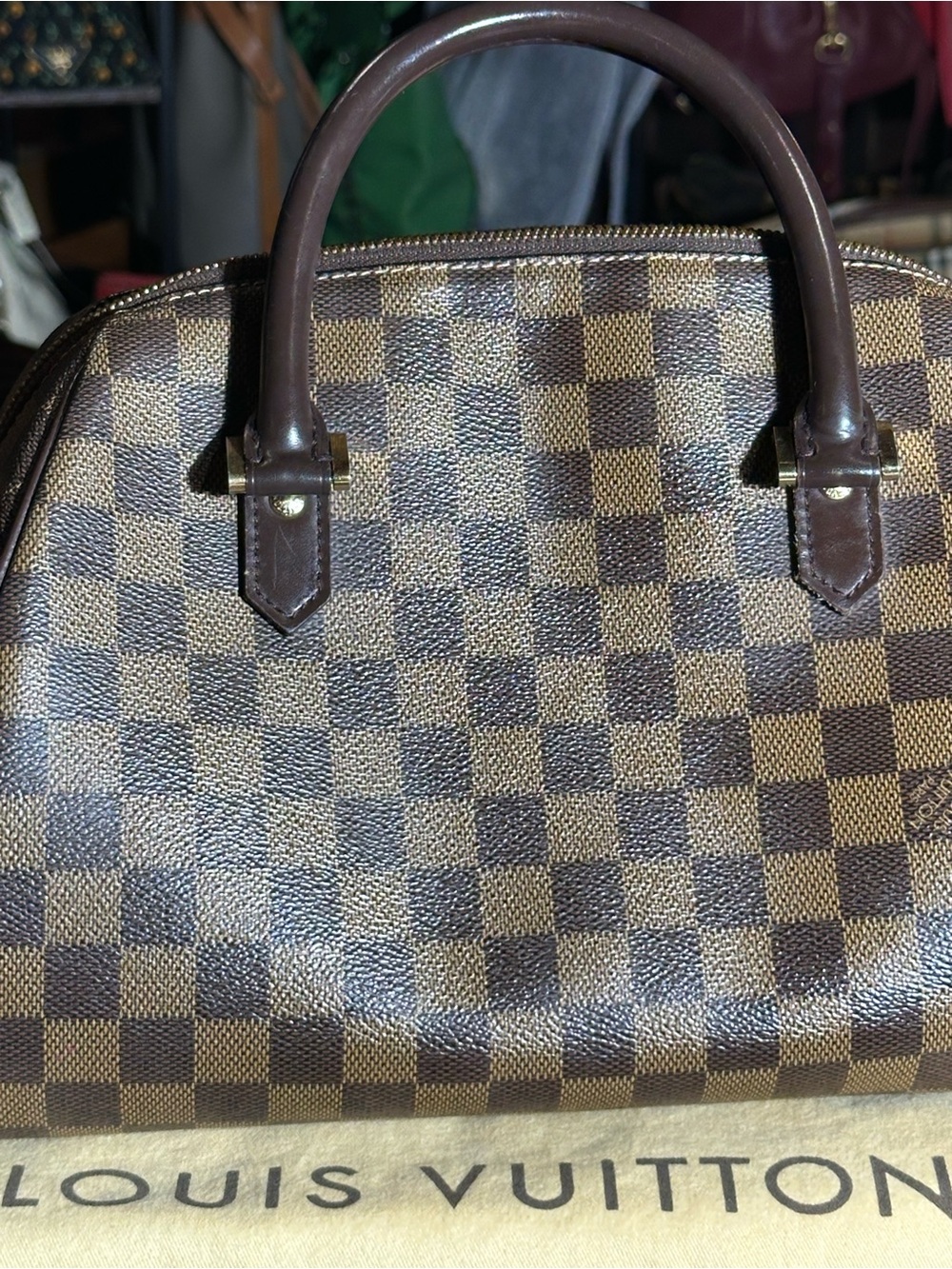 Louis Vuitton Brown Damier Ribera Dome Satchel - Picture 2 of 6